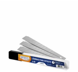 LÂMINA P/ESTILETE 9MM BLISTER C/10UN LM0901